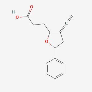 3-(3-Ethenylidene-5-phenyloxolan-2-yl)propanoic acid