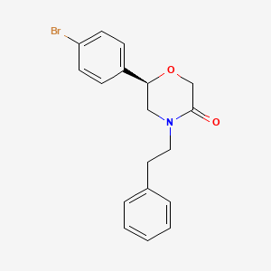 molecular formula C18H18BrNO2 B14192761 (6r)-6-(4-Bromophenyl)-4-(2-phenylethyl)morpholin-3-one CAS No. 920801-94-1