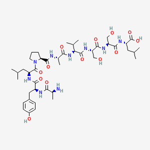 molecular formula C43H69N9O13 B14192765 L-Alanyl-L-tyrosyl-L-leucyl-L-prolyl-L-alanyl-L-valyl-L-seryl-L-seryl-L-leucine CAS No. 922518-95-4