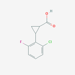 molecular formula C10H8ClFO2 B1419277 2-(2-氯-6-氟苯基)环丙烷甲酸 CAS No. 1157642-59-5