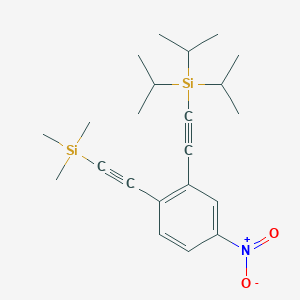 molecular formula C22H33NO2Si2 B14192778 ({5-Nitro-2-[(trimethylsilyl)ethynyl]phenyl}ethynyl)tri(propan-2-yl)silane CAS No. 834856-14-3