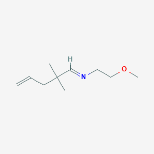 (1E)-N-(2-Methoxyethyl)-2,2-dimethylpent-4-en-1-imine