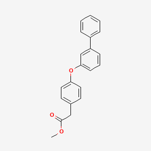 molecular formula C21H18O3 B14192783 Benzeneacetic acid, 4-([1,1'-biphenyl]-3-yloxy)-, methyl ester CAS No. 832731-02-9