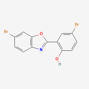 molecular formula C13H7Br2NO2 B14192795 4-Bromo-6-(6-bromo-1,3-benzoxazol-2(3H)-ylidene)cyclohexa-2,4-dien-1-one CAS No. 922727-98-8