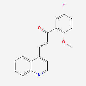 molecular formula C19H14FNO2 B14192825 1-(5-Fluoro-2-methoxyphenyl)-3-(quinolin-4-yl)prop-2-en-1-one CAS No. 914384-12-6