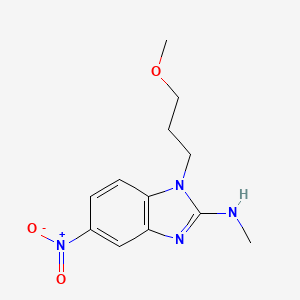 molecular formula C12H16N4O3 B14192829 1-(3-Methoxypropyl)-N-methyl-5-nitro-1H-benzimidazol-2-amine CAS No. 832102-73-5