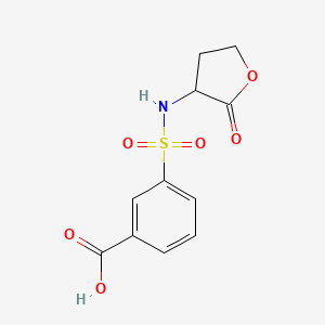 molecular formula C11H11NO6S B1419284 3-[(2-Oxooxolan-3-yl)sulfamoyl]benzoic acid CAS No. 1105058-09-0