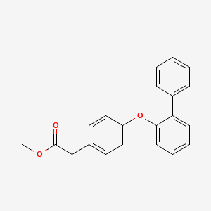 molecular formula C21H18O3 B14192853 Benzeneacetic acid, 4-([1,1'-biphenyl]-2-yloxy)-, methyl ester CAS No. 832731-00-7