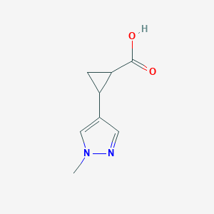 molecular formula C8H10N2O2 B1419287 2-(1-methyl-1H-pyrazol-4-yl)cyclopropane-1-carboxylic acid CAS No. 1157139-23-5