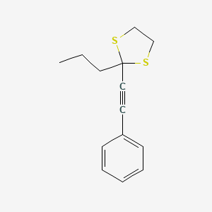 molecular formula C14H16S2 B14192886 2-(Phenylethynyl)-2-propyl-1,3-dithiolane CAS No. 920979-39-1