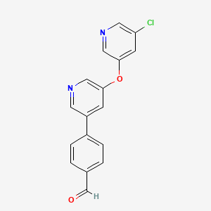 4-{5-[(5-Chloropyridin-3-yl)oxy]pyridin-3-yl}benzaldehyde