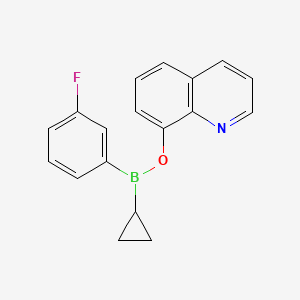 molecular formula C18H15BFNO B14192893 Borinic acid, cyclopropyl(3-fluorophenyl)-, 8-quinolinyl ester CAS No. 873101-93-0