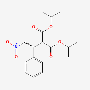 molecular formula C17H23NO6 B14192899 dipropan-2-yl 2-[(1R)-2-nitro-1-phenylethyl]propanedioate CAS No. 834917-35-0