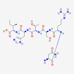 molecular formula C29H50N12O10 B14192904 L-Asparaginyl-N~5~-(diaminomethylidene)-L-ornithyl-L-seryl-L-threonyl-L-histidyl-L-isoleucine CAS No. 845527-17-5