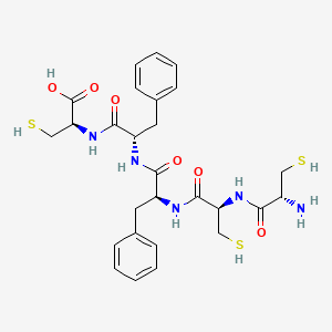 molecular formula C27H35N5O6S3 B14192906 L-Cysteinyl-L-cysteinyl-L-phenylalanyl-L-phenylalanyl-L-cysteine CAS No. 918412-70-1