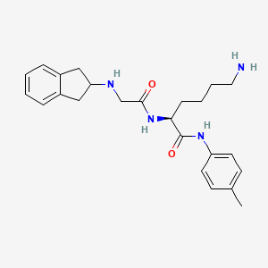 N-(2,3-Dihydro-1H-inden-2-yl)glycyl-N-(4-methylphenyl)-L-lysinamide