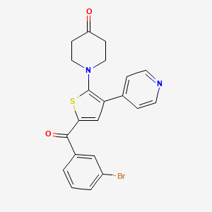 1-[5-(3-Bromobenzoyl)-3-(pyridin-4-yl)thiophen-2-yl]piperidin-4-one