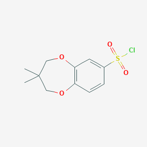 molecular formula C11H13ClO4S B14192950 3,3-Dimethyl-3,4-dihydro-2H-1,5-benzodioxepine-7-sulfonyl chloride CAS No. 923034-33-7