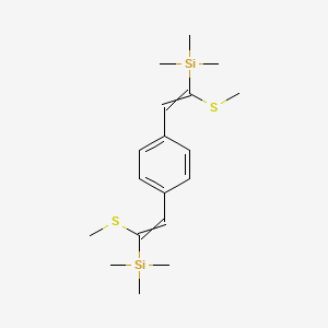 {1,4-Phenylenebis[1-(methylsulfanyl)ethene-2,1-diyl]}bis(trimethylsilane)