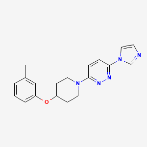 3-(1H-Imidazol-1-yl)-6-[4-(3-methylphenoxy)piperidin-1-yl]pyridazine