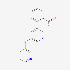 2-{5-[(Pyridin-3-yl)oxy]pyridin-3-yl}benzaldehyde