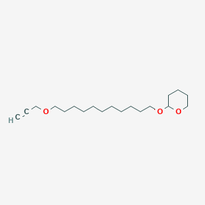 molecular formula C19H34O3 B14193013 2-({11-[(Prop-2-yn-1-yl)oxy]undecyl}oxy)oxane CAS No. 832726-48-4