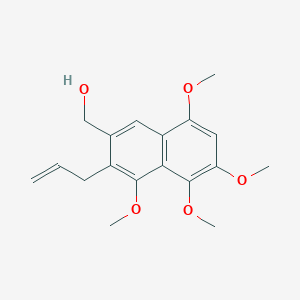 2-Naphthalenemethanol, 4,5,6,8-tetramethoxy-3-(2-propenyl)-