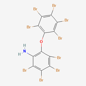 molecular formula C12H2Br9NO B14193018 2,3,4,5-Tetrabromo-6-(pentabromophenoxy)aniline CAS No. 918946-96-0