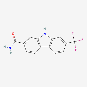 molecular formula C14H9F3N2O B14193031 7-(Trifluoromethyl)-9H-carbazole-2-carboxamide CAS No. 872604-12-1