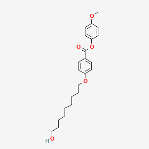 molecular formula C23H30O5 B14193045 4-Methoxyphenyl 4-[(9-hydroxynonyl)oxy]benzoate CAS No. 917775-27-0