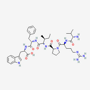 molecular formula C42H60N10O7 B14193052 L-Valyl-N~5~-(diaminomethylidene)-L-ornithyl-L-prolyl-L-isoleucyl-L-phenylalanyl-L-tryptophan CAS No. 842952-38-9