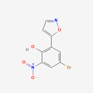 molecular formula C9H5BrN2O4 B14193073 4-Bromo-2-nitro-6-(1,2-oxazol-5(2H)-ylidene)cyclohexa-2,4-dien-1-one CAS No. 832713-79-8