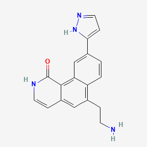 6-(2-aminoethyl)-9-(1H-pyrazol-5-yl)benzo[h]isoquinolin-1(2H)-one