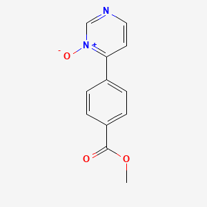 Methyl 4-(3-oxo-3lambda~5~-pyrimidin-4-yl)benzoate