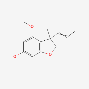 molecular formula C14H18O3 B14193082 4,6-Dimethoxy-3-methyl-3-(prop-1-en-1-yl)-2,3-dihydro-1-benzofuran CAS No. 831171-23-4