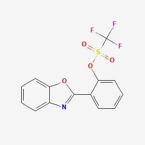 molecular formula C14H8F3NO4S B14193084 2-(1,3-Benzoxazol-2-yl)phenyl trifluoromethanesulfonate CAS No. 849803-64-1