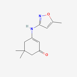 molecular formula C12H16N2O2 B1419310 5,5-Dimethyl-3-[(5-methylisoxazol-3-yl)amino]cyclohex-2-en-1-one CAS No. 897660-79-6