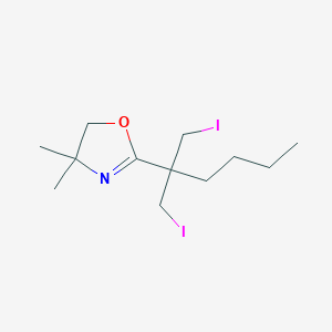 molecular formula C12H21I2NO B14193101 2-[1-Iodo-2-(iodomethyl)hexan-2-yl]-4,4-dimethyl-4,5-dihydro-1,3-oxazole CAS No. 918522-60-8