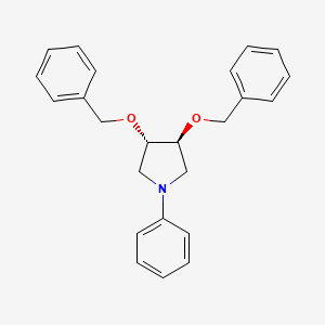 molecular formula C24H25NO2 B14193131 (3S,4S)-3,4-Bis(benzyloxy)-1-phenylpyrrolidine CAS No. 880497-83-6