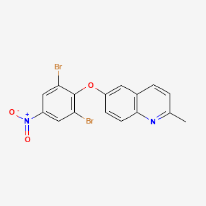 molecular formula C16H10Br2N2O3 B14193134 6-(2,6-Dibromo-4-nitrophenoxy)-2-methylquinoline CAS No. 918946-07-3