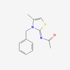 Acetamide, N-[4-methyl-3-(phenylmethyl)-2(3H)-thiazolylidene]-