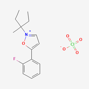 5-(2-Fluorophenyl)-2-(3-methylpentan-3-yl)-1,2-oxazol-2-ium perchlorate