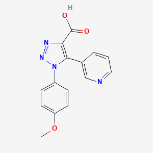 molecular formula C15H12N4O3 B1419316 1-(4-methoxyphenyl)-5-(pyridin-3-yl)-1H-1,2,3-triazole-4-carboxylic acid CAS No. 1031977-09-9