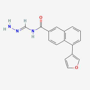 5-(furan-3-yl)-N-[(E)-hydrazinylidenemethyl]naphthalene-2-carboxamide