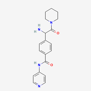 4-[1-Amino-2-oxo-2-(piperidin-1-yl)ethyl]-N-(pyridin-4-yl)benzamide