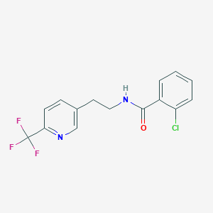 molecular formula C15H12ClF3N2O B14193211 2-Chloro-N-{2-[6-(trifluoromethyl)pyridin-3-yl]ethyl}benzamide CAS No. 874108-99-3