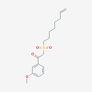 1-(3-Methoxyphenyl)-2-(oct-7-ene-1-sulfonyl)ethan-1-one