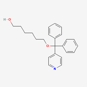 molecular formula C24H27NO2 B14193216 6-[Diphenyl(pyridin-4-YL)methoxy]hexan-1-OL CAS No. 921588-02-5