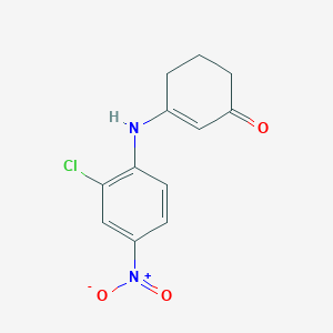 molecular formula C12H11ClN2O3 B1419322 3-[(2-Chloro-4-nitrophenyl)amino]cyclohex-2-en-1-one CAS No. 1217862-84-4