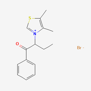 Thiazolium, 3-(1-benzoylpropyl)-4,5-dimethyl-, bromide